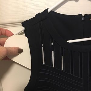 Tahari Navy Sheath Dress